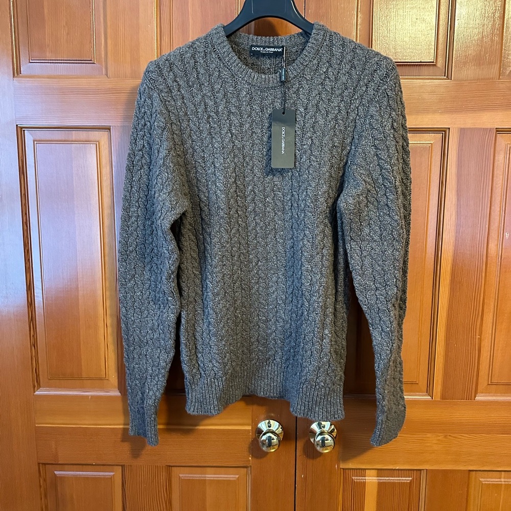 Dolce & Gabbana knit sweater. EU size 54 about a US L or snug XL New With Tags